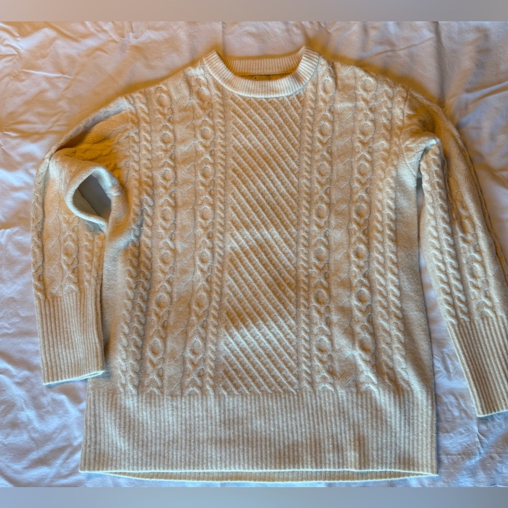 A New Day Cream Cable Knit Sweater